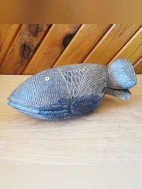 Vintage Native American Hand Carved Wooden Whale